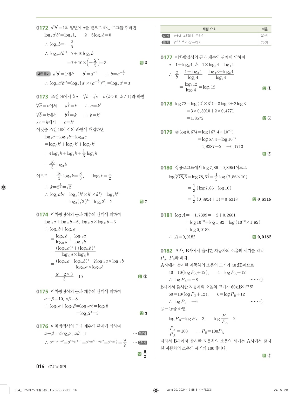 알피엠대수답지 해설 16
