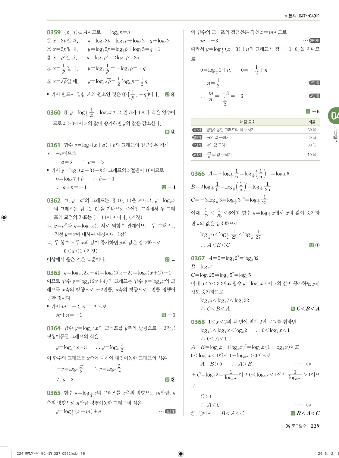 알피엠대수답지 해설 39