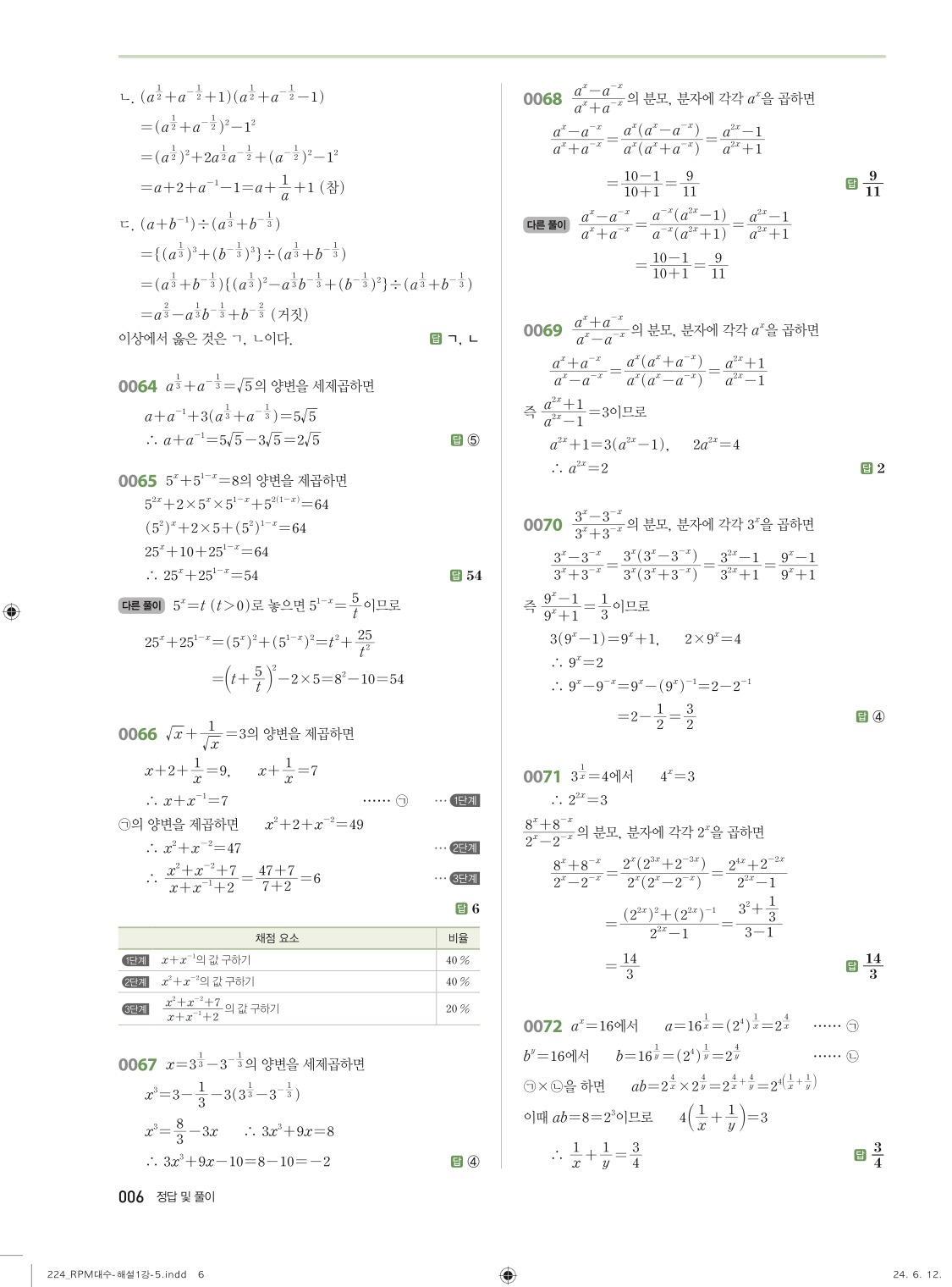 알피엠대수답지 해설 6