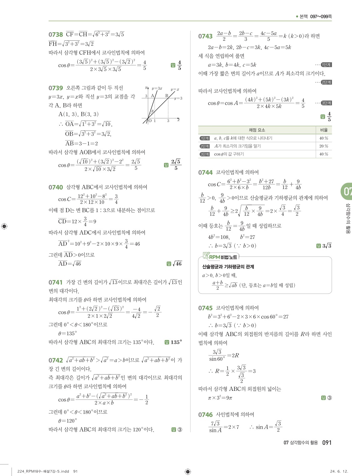 알피엠대수답지 91