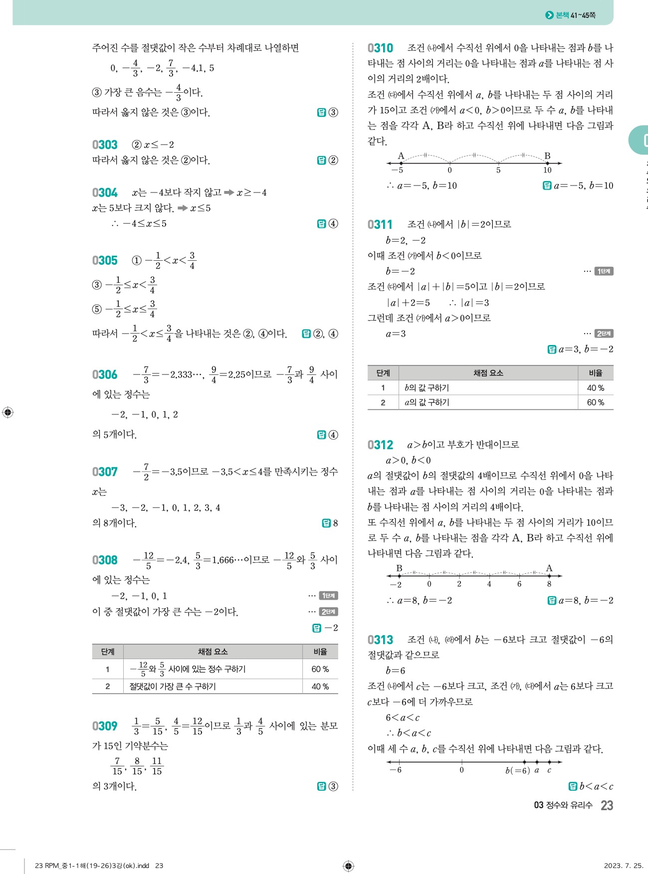 알피엠중1-1답지 상세 23