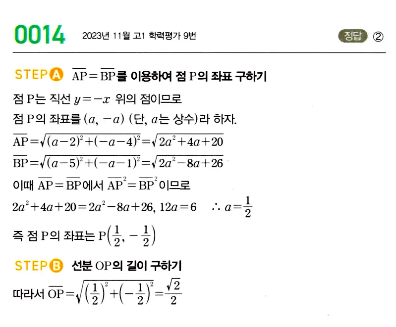 마플시너지 공통수학2 답지 15번