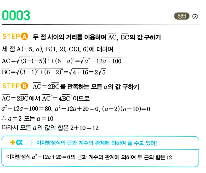 마플시너지 공통수학2 답지 4번