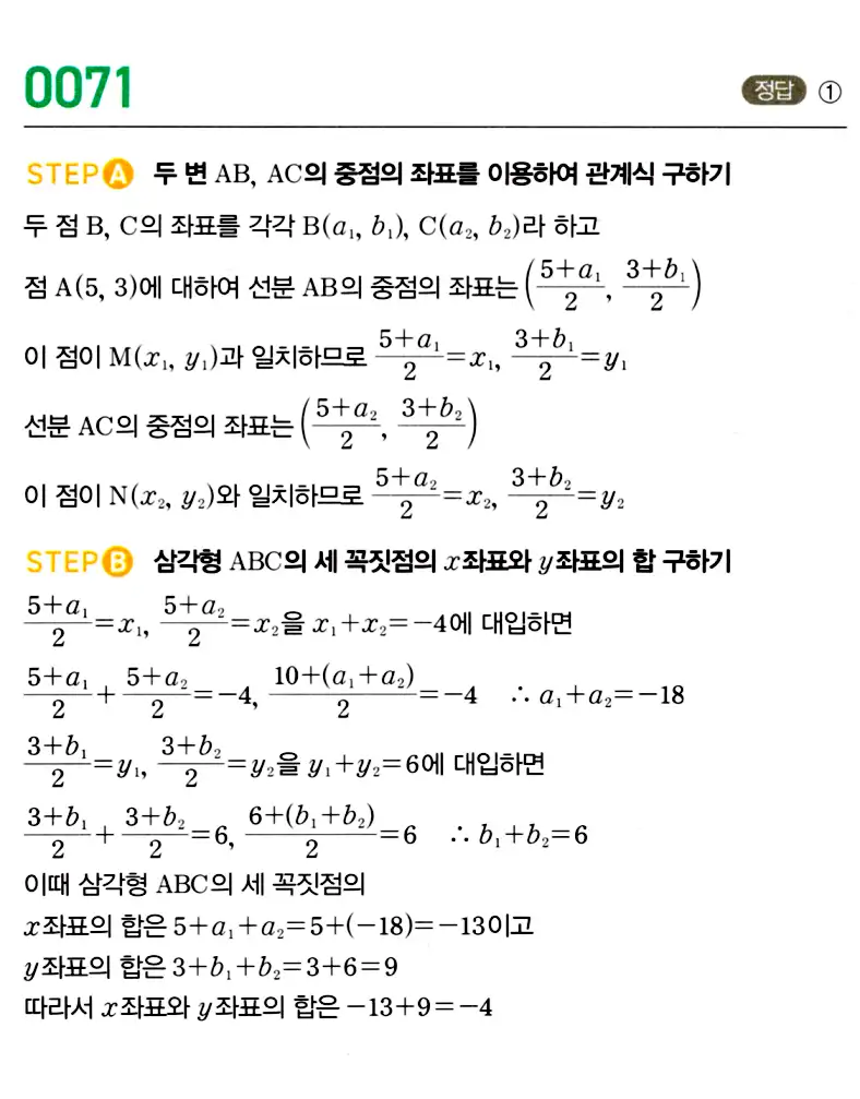마플시너지 공통수학2 답지