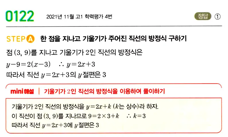 마플시너지 공통수학2 답지 122번