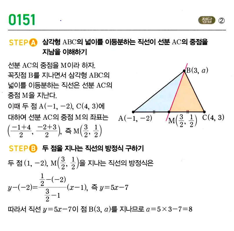 마플시너지 공통수학2 답지 151번