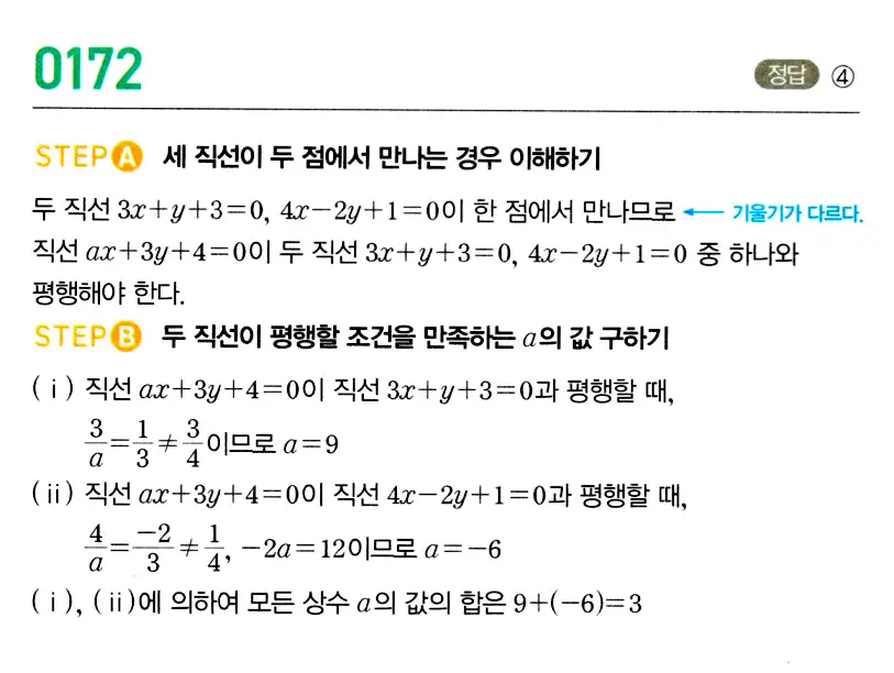 마플시너지 공통수학2 답지 171번