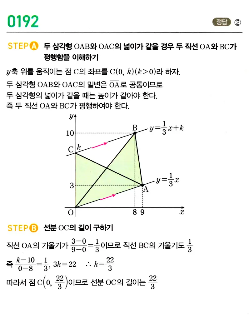 마플시너지 공통수학2 답지 193번