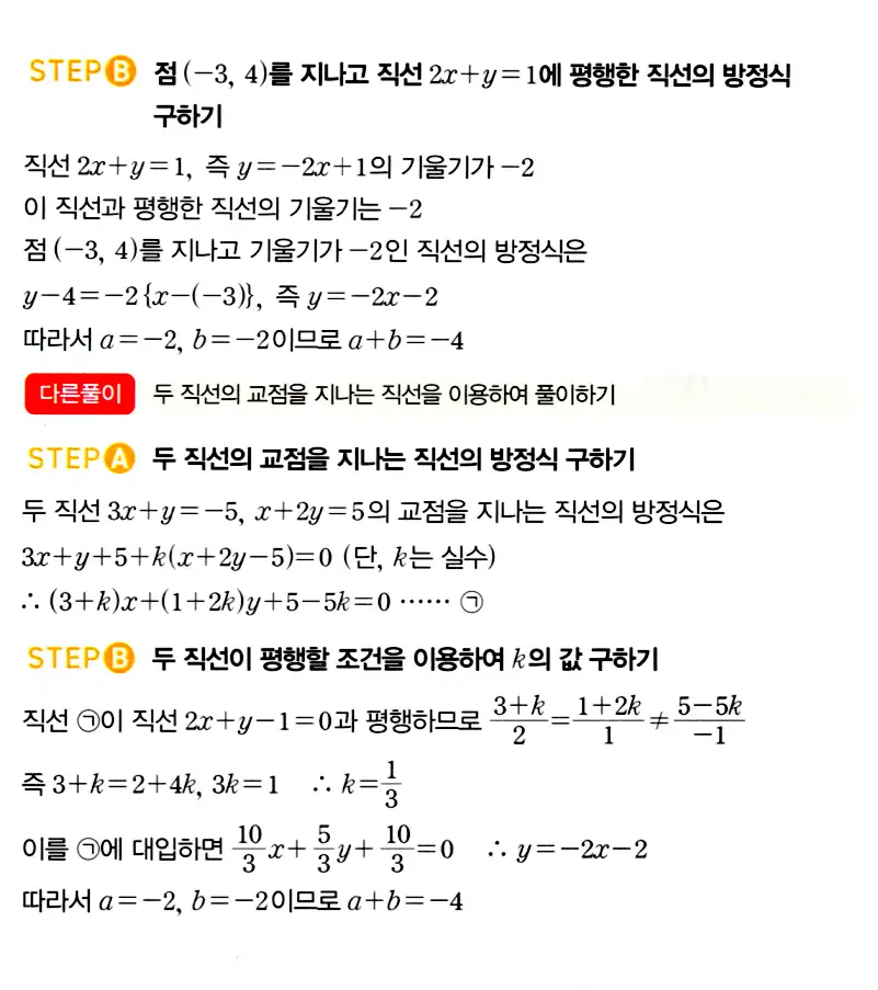 마플시너지 공통수학2 답지 221번