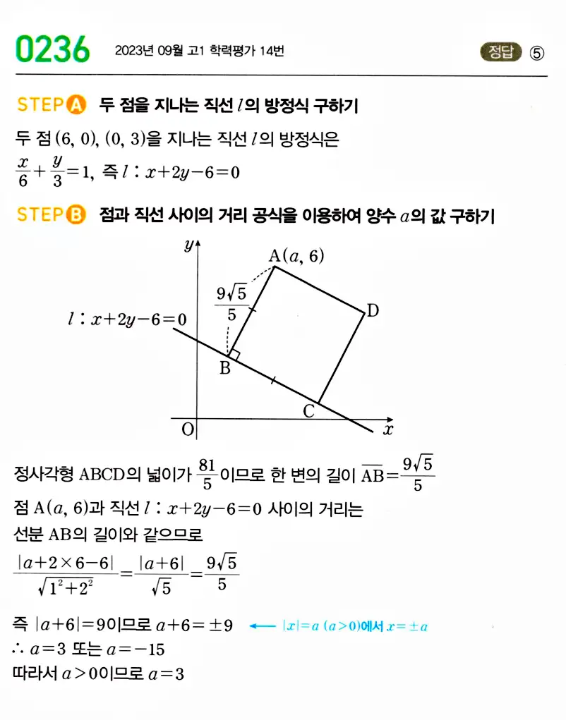 마플시너지 공통수학2 답지 238번