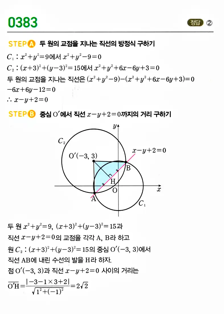마플시너지 공통수학2 답지 386번