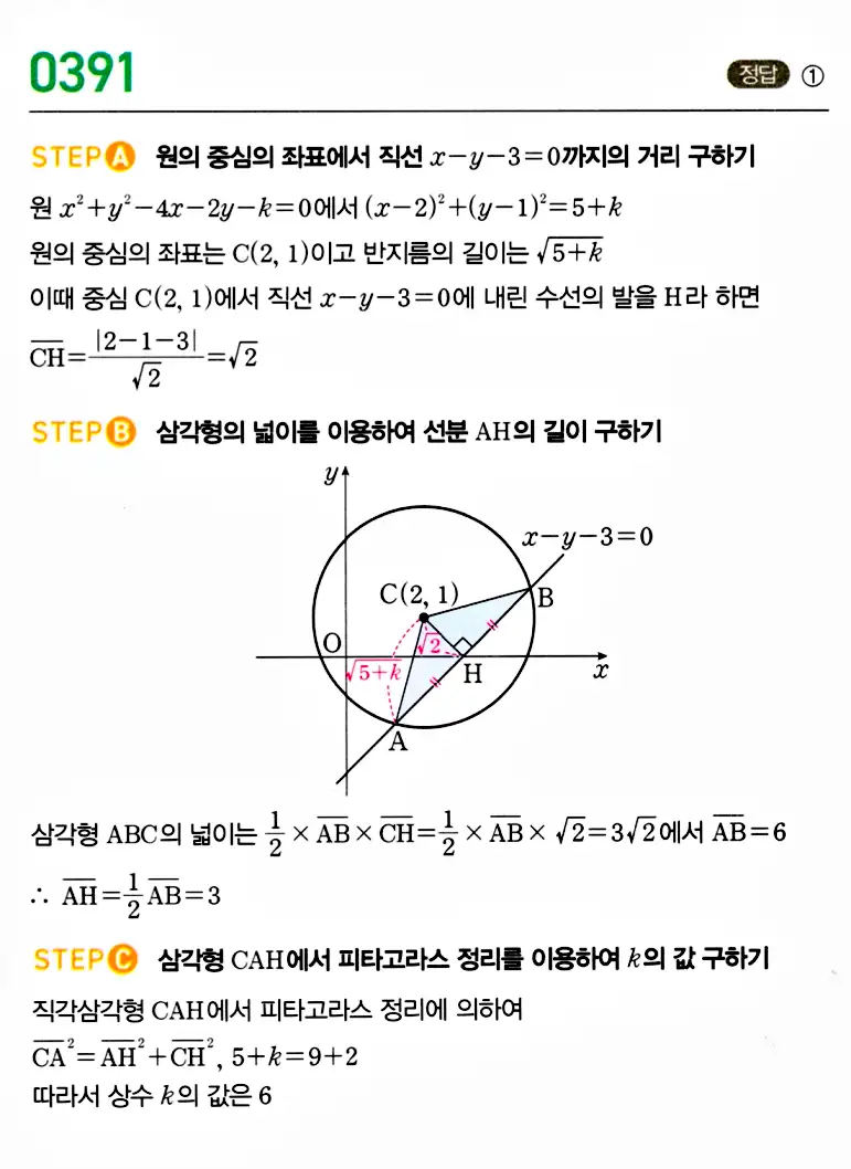 마플시너지 공통수학2 답지 391번