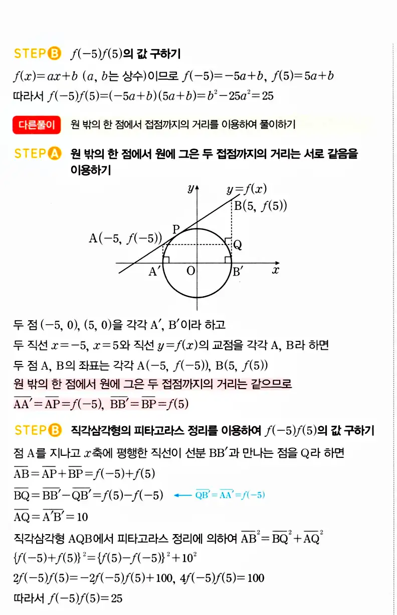 마플시너지 공통수학2 답지 414번