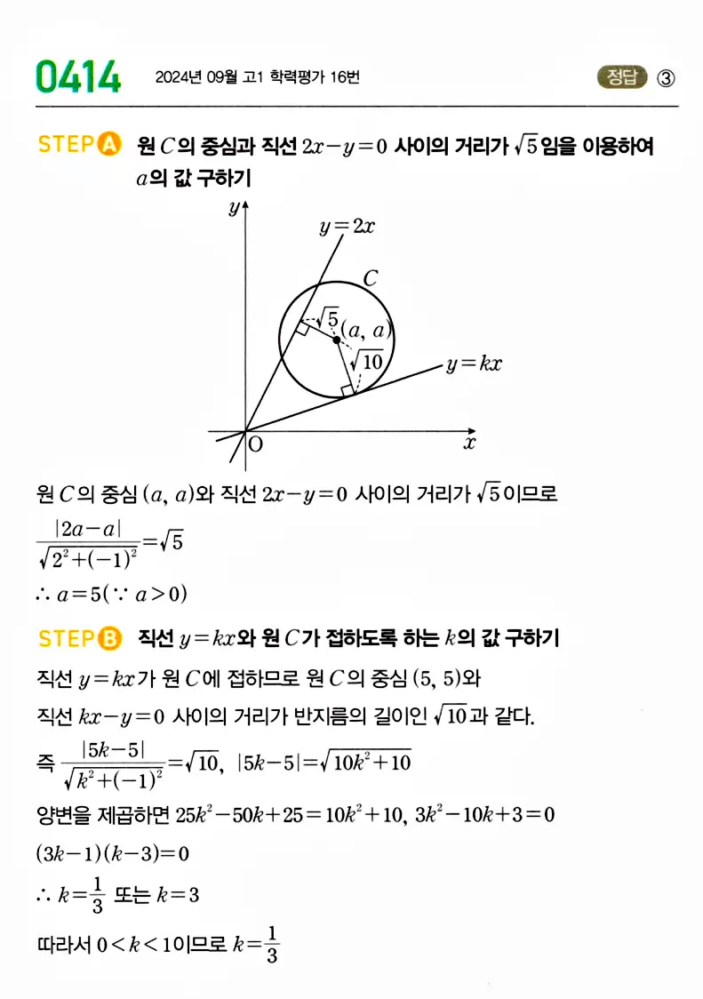 마플시너지 공통수학2 답지 416번