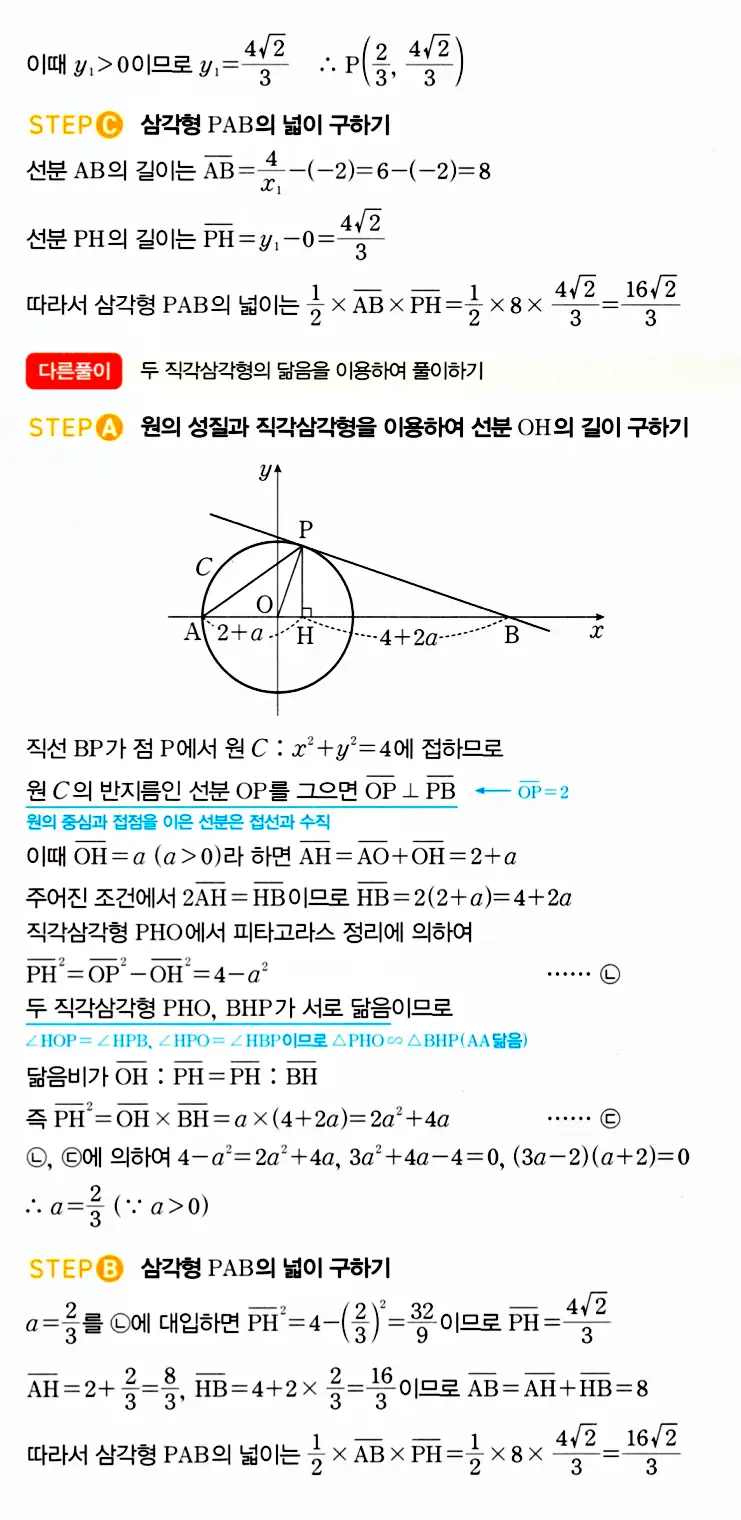 마플시너지 공통수학2 답지 추가해설4