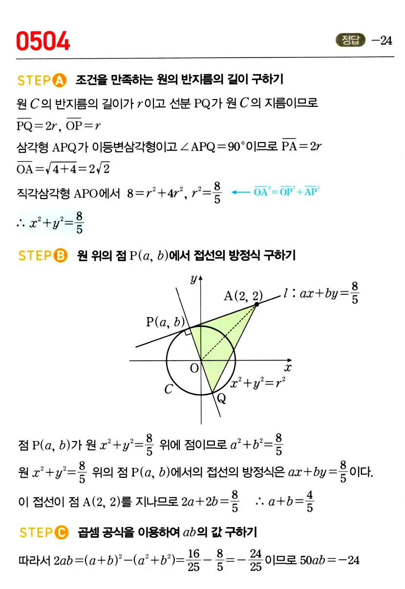 마플시너지 공통수학2 답지 추가해설6