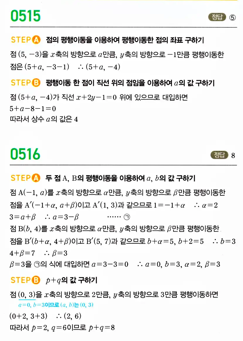 마플시너지 공통수학2 답지 521번