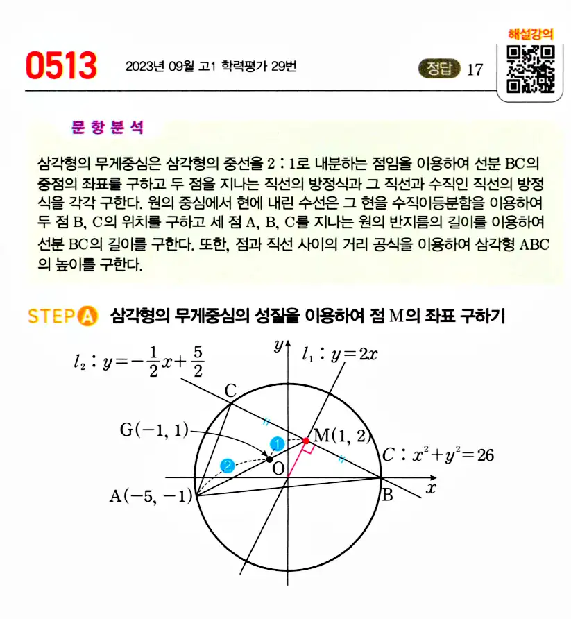 마플시너지 공통수학2 답지 516번