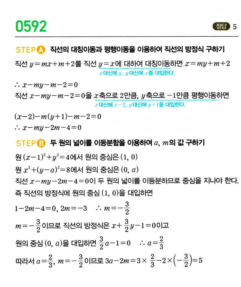 마플시너지 공통수학2 답지 587번