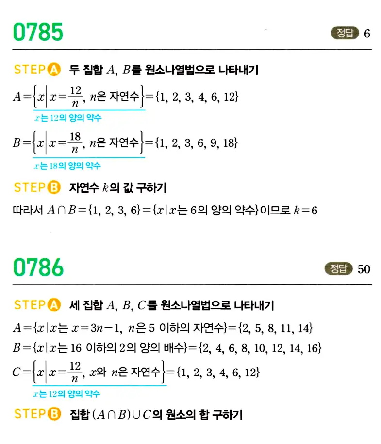 마플시너지 공통수학2 답지 786번