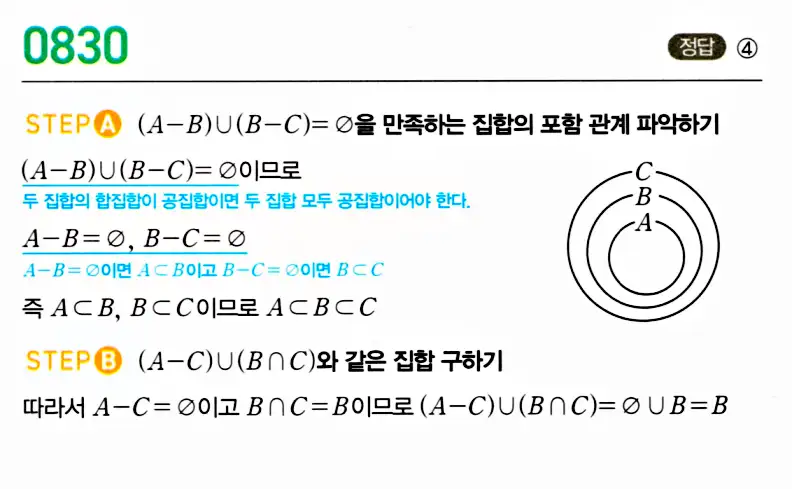 마플시너지 공통수학2 답지 828번