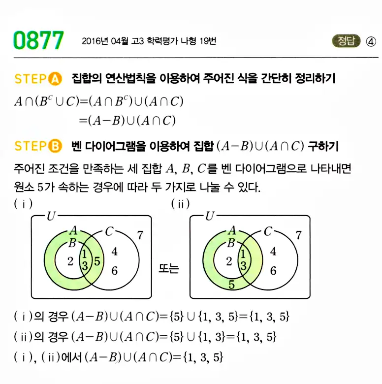 마플시너지 공통수학2 답지 877번