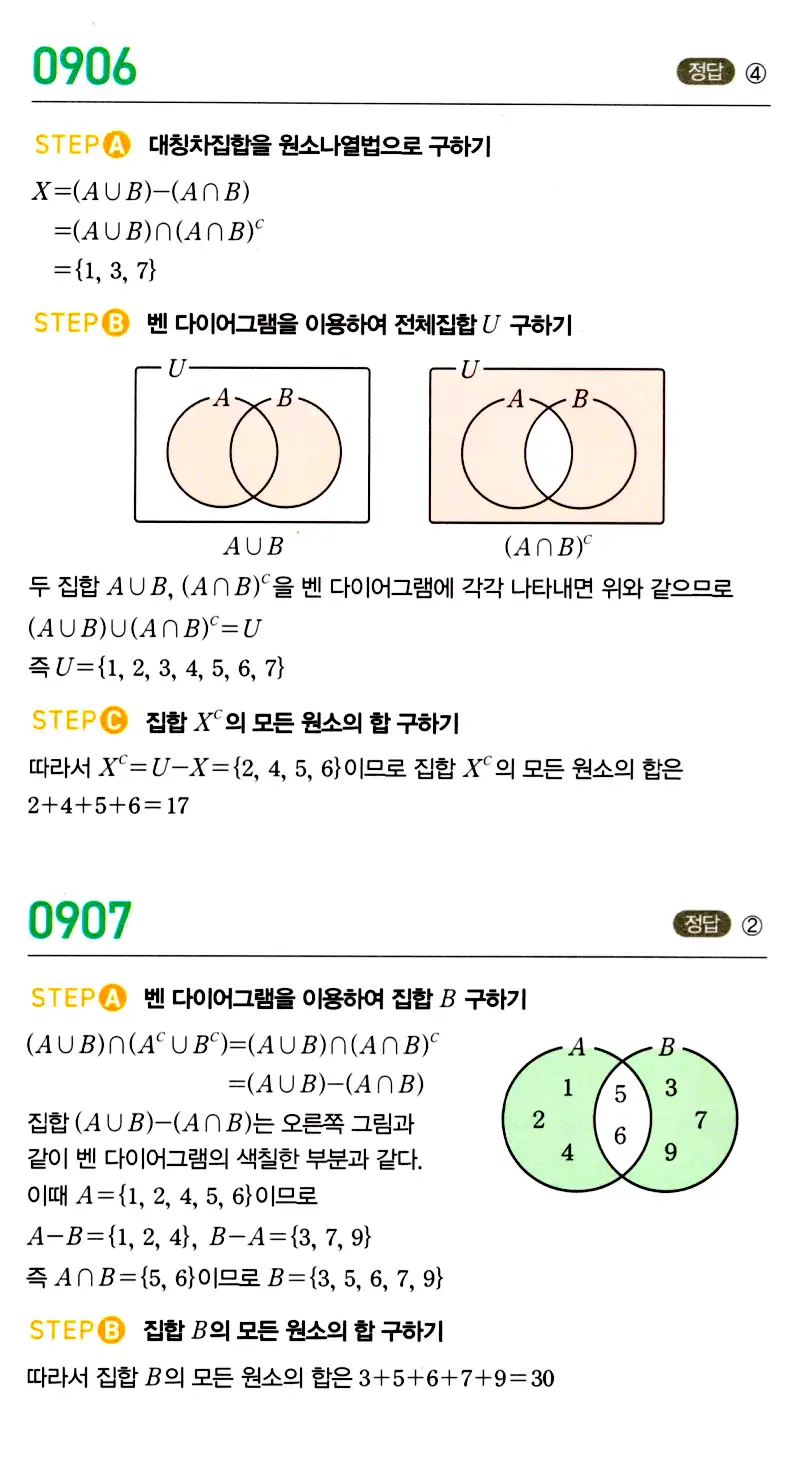 마플시너지 공통수학2 답지 905번
