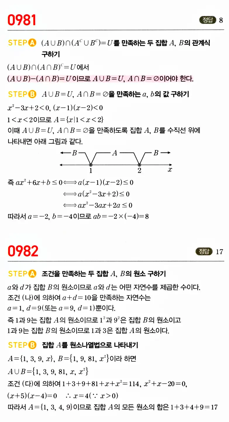 마플시너지 공통수학2 답지 961번