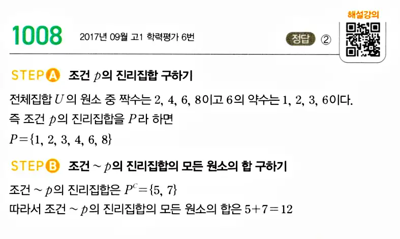 마플시너지 공통수학2 답지 1002번