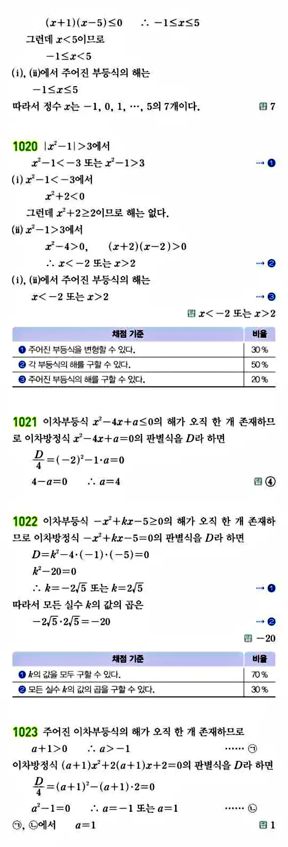라이트쎈 공통수학1 답지 208