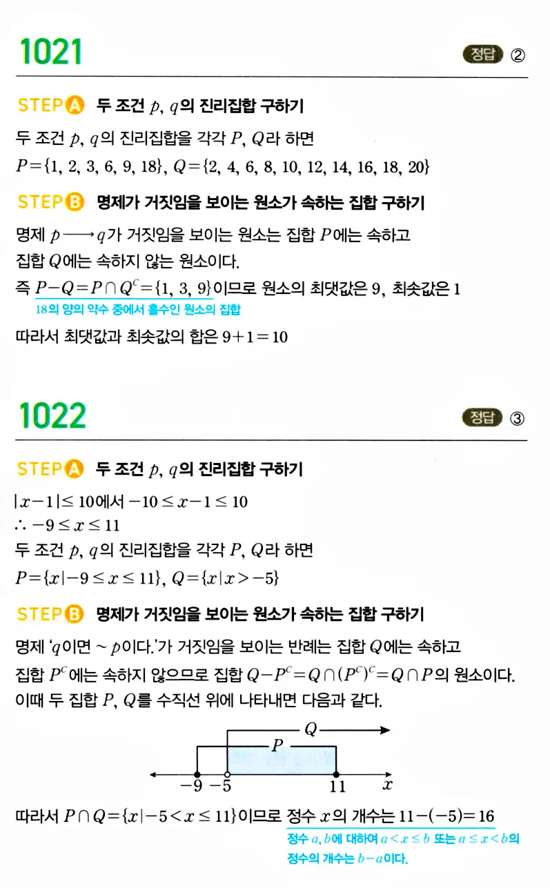 마플시너지 공통수학2 답지 1022번