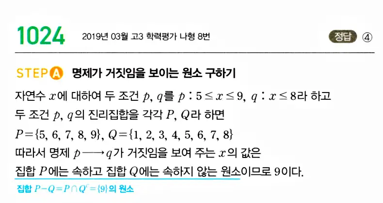 마플시너지 공통수학2 답지 1024번
