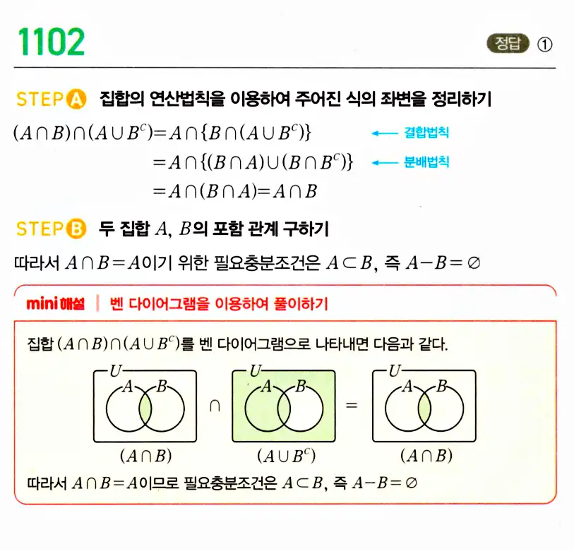 마플시너지 공통수학2 답지 1097번