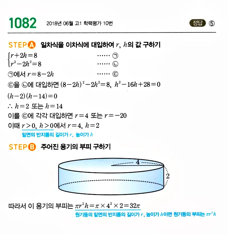마플시너지 공통수학1 답지 해설
