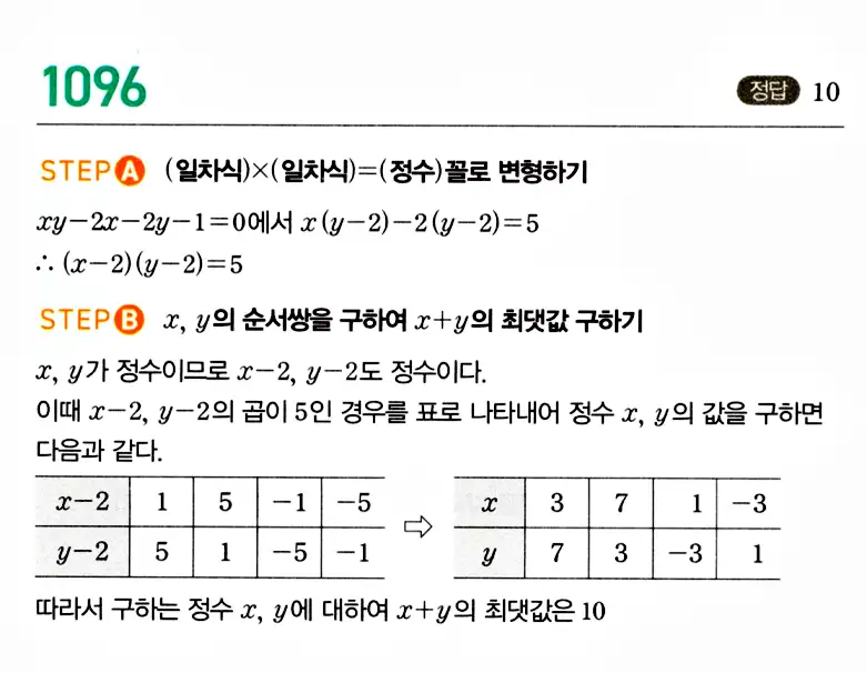마플시너지 공통수학1 답지 해설