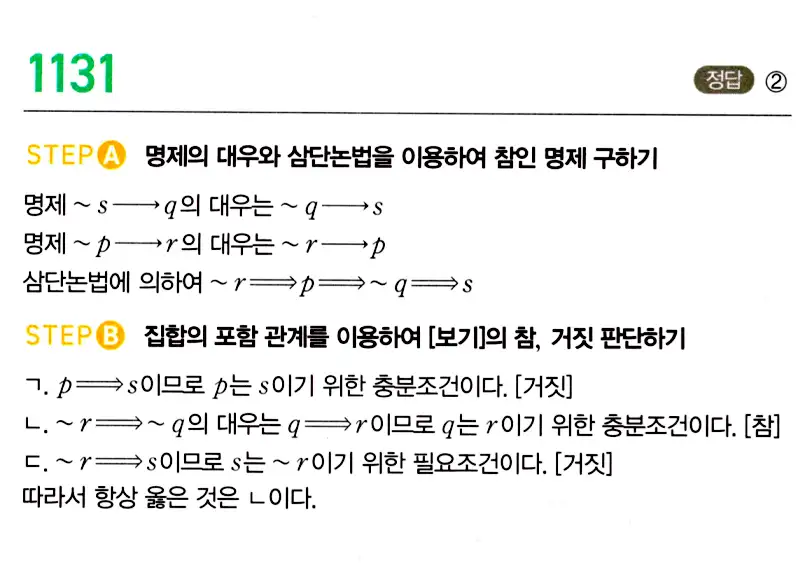 마플시너지 공통수학2 답지 1112번