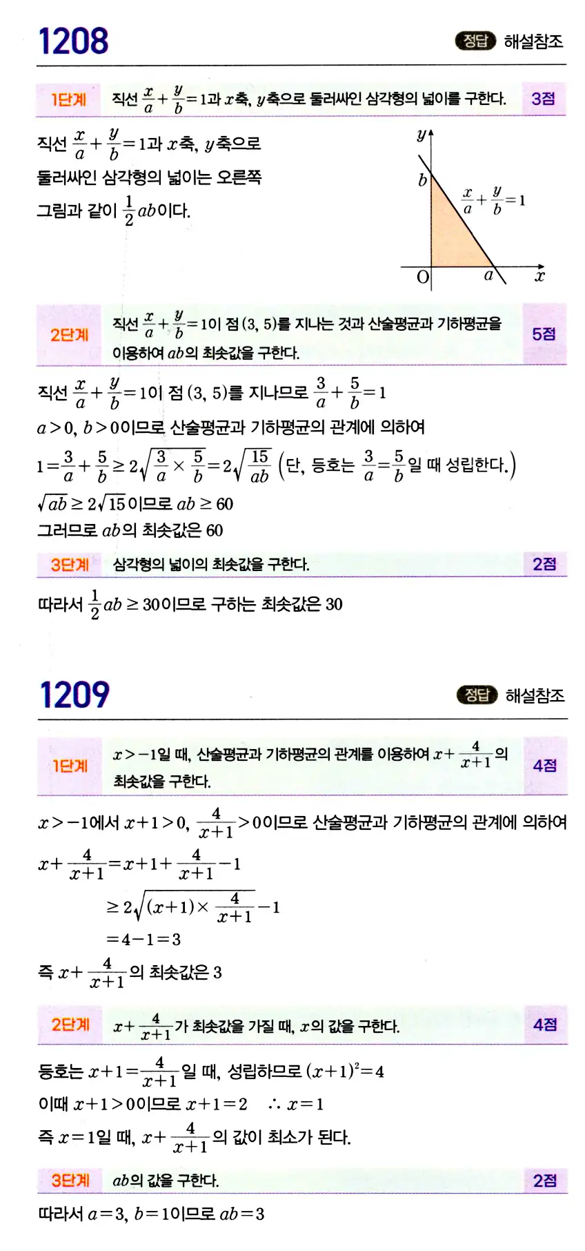 마플시너지 공통수학2 답지 1208번