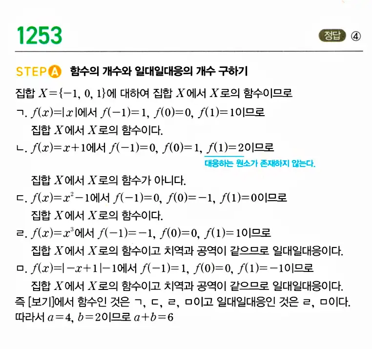 마플시너지 공통수학2 답지 1249번