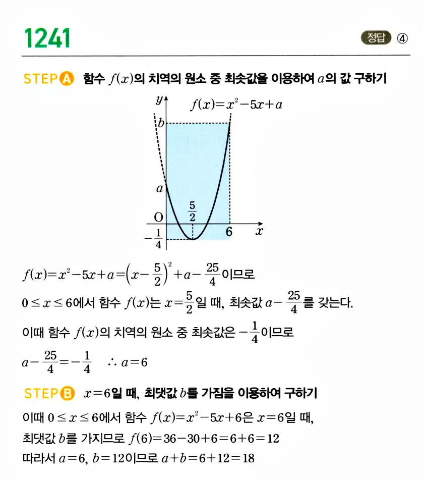 마플시너지 공통수학2 답지 1239번