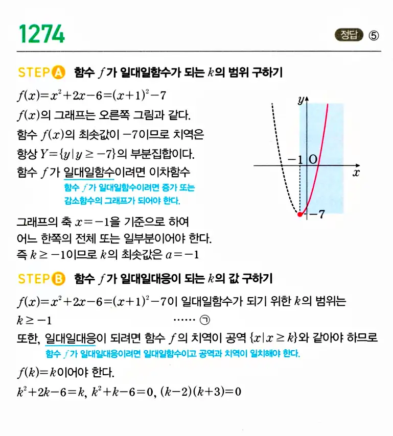 마플시너지 공통수학2 답지 1275번