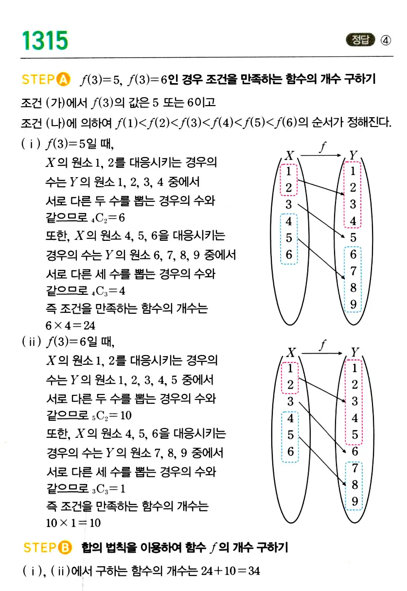 마플시너지 공통수학2 답지 1309번