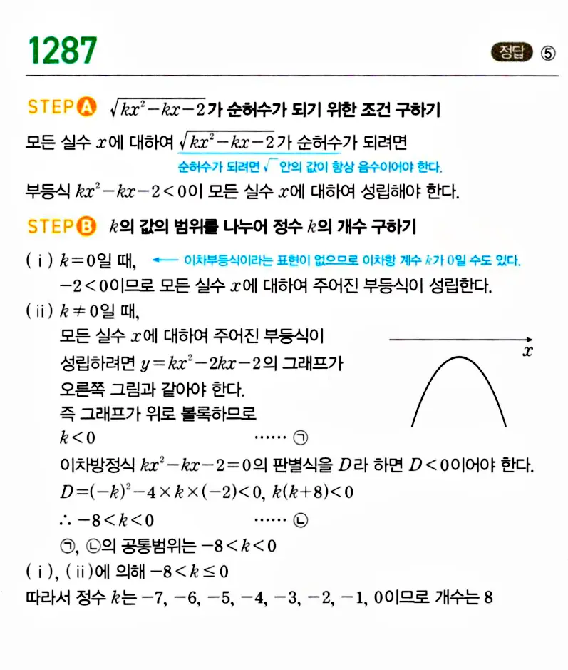 마플시너지 공통수학1 답지 1290번 인근