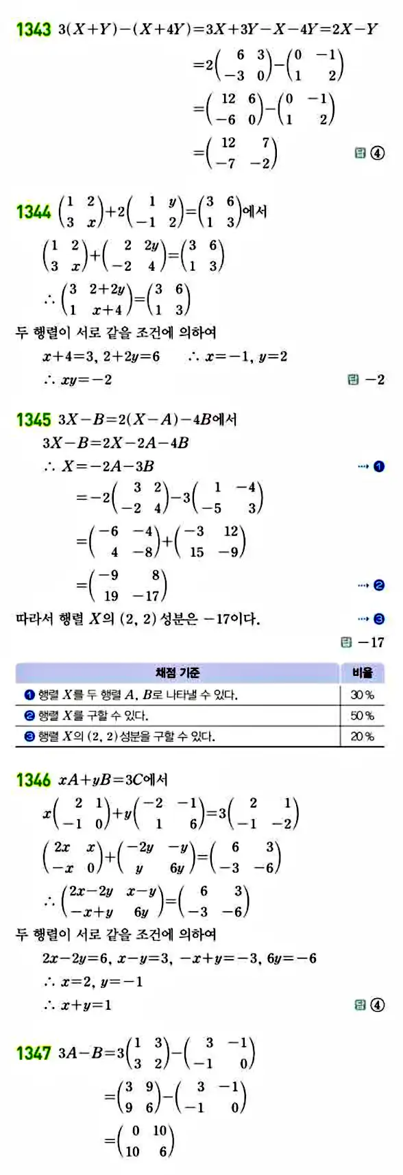 라이트쎈 공통수학1 답지 248