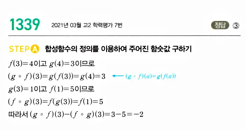 마플시너지 공통수학2 답지 1334번