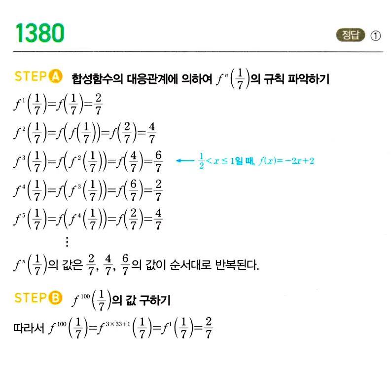 마플시너지 공통수학2 답지 1370번