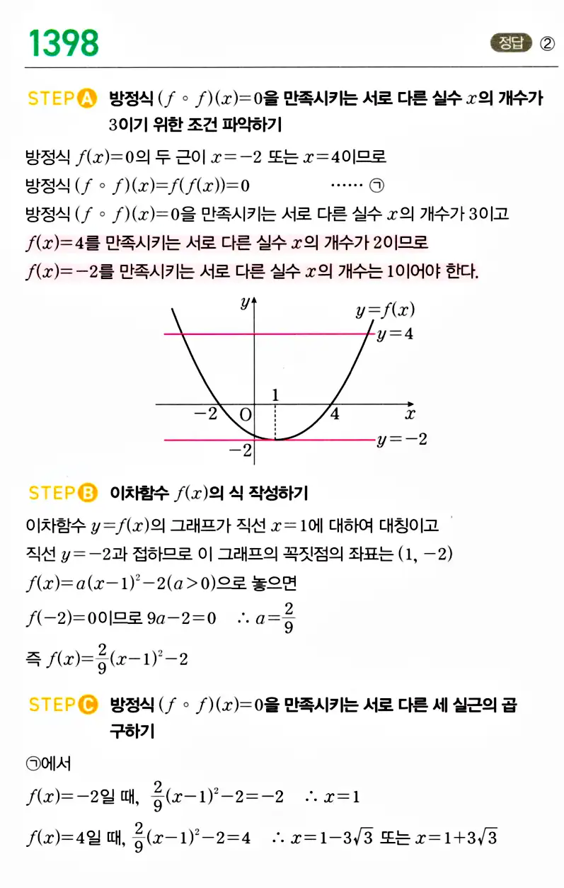 마플시너지 공통수학2 답지 1397번