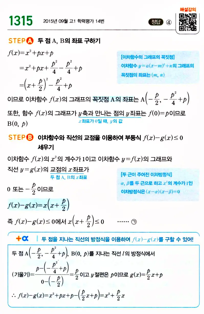 마플시너지 공통수학1 답지 해설