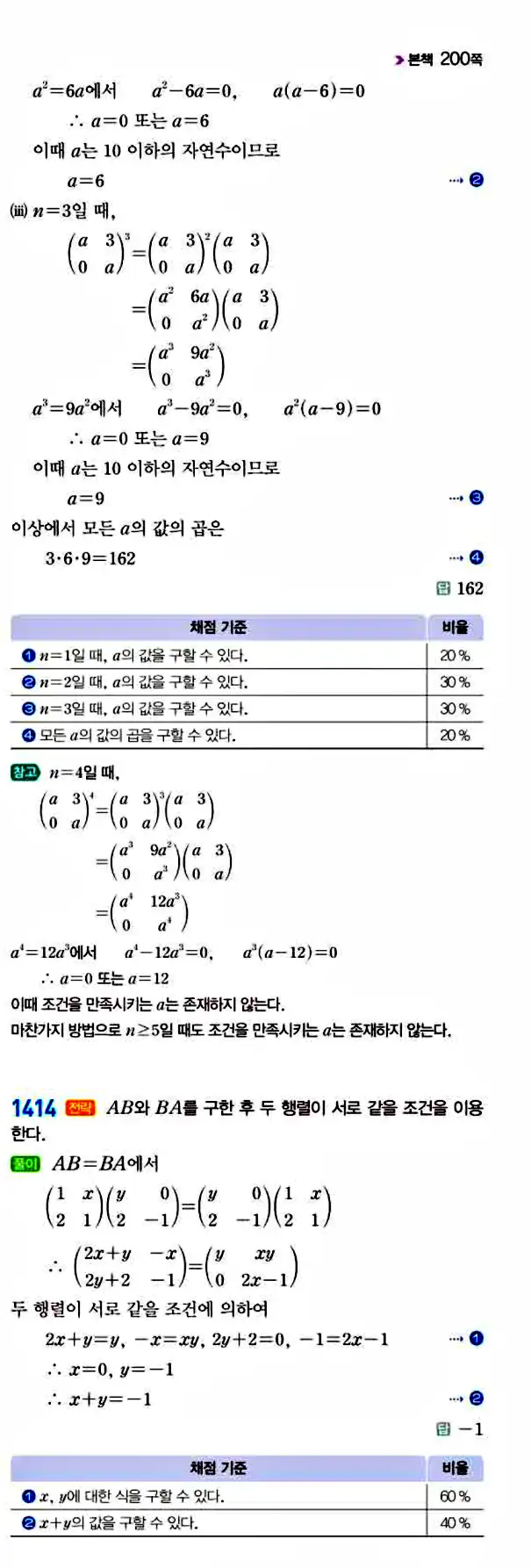라이트쎈 공통수학1 답지 271