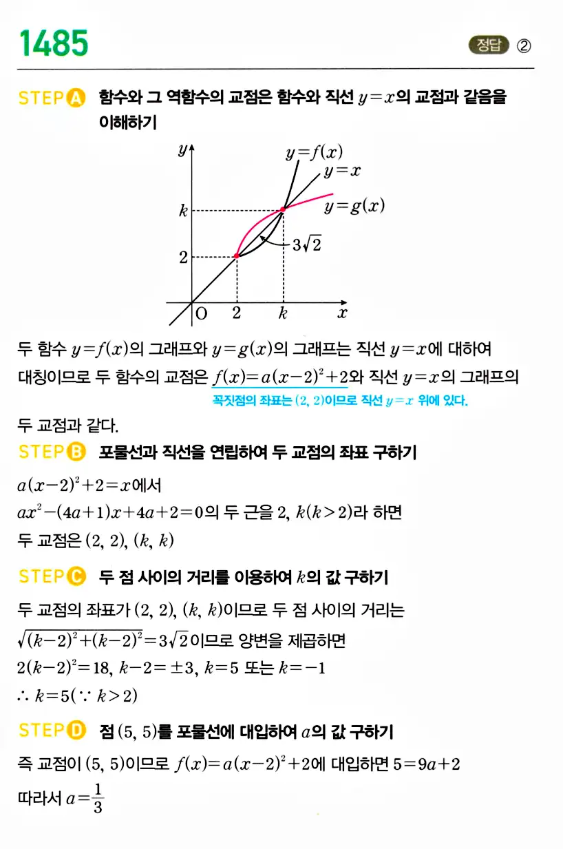 마플시너지 공통수학2 답지 1483번