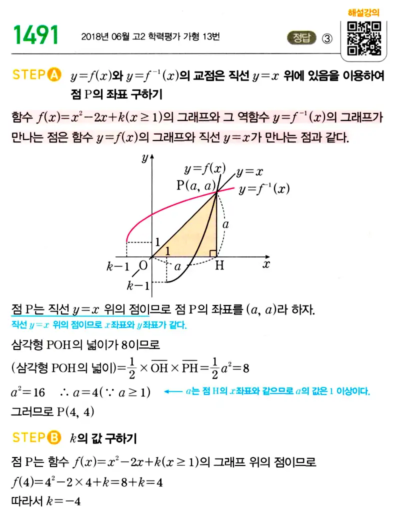 마플시너지 공통수학2 답지 1489번